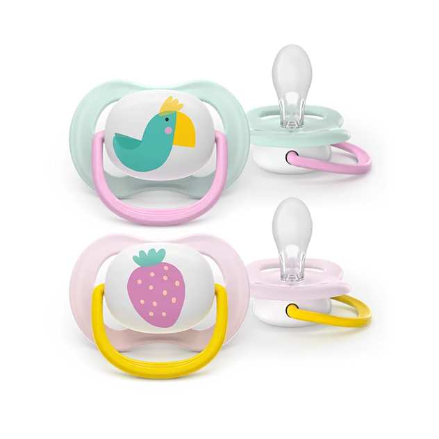 Philips Avent duda varalica Ultra Air girl collection 0-6m / 2 komada / SCF080/24