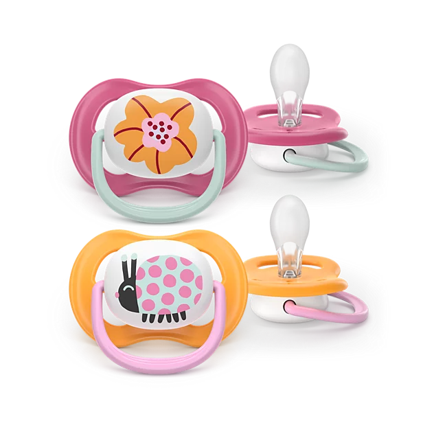 Philips Avent duda varalica Ultra Air girl collection 6-18m / 2 komada / SCF080/27
