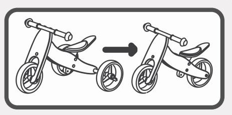 Free2Move Rider drveni tricikl i balans bicikl 2 u 1, ružičasti – prikaz 2