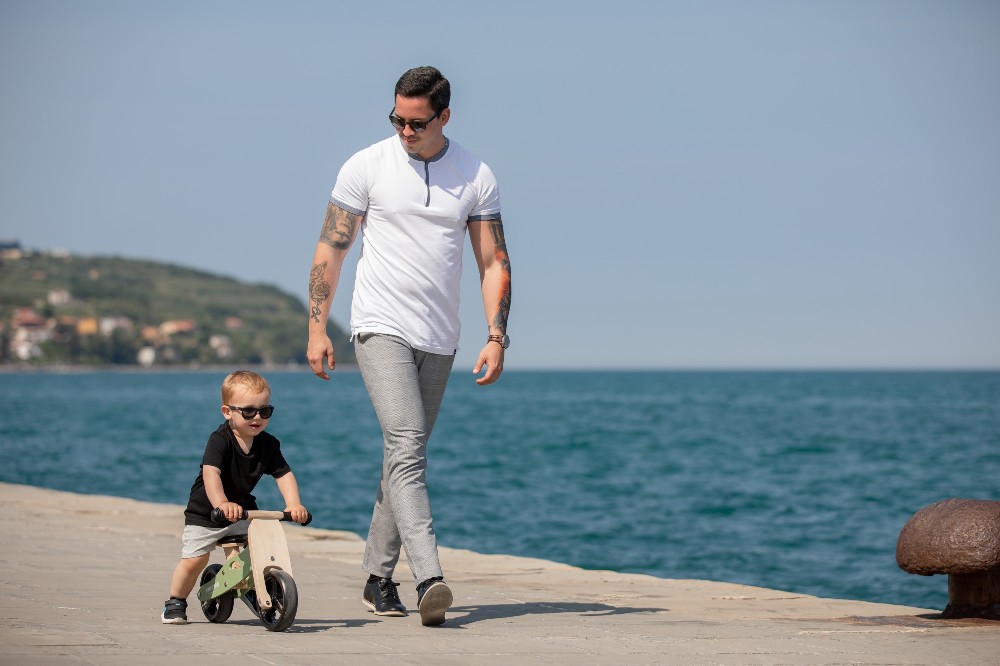 Free2Move Rider drveni tricikl i balans bicikl 2 u 1, ružičasti – prikaz 5