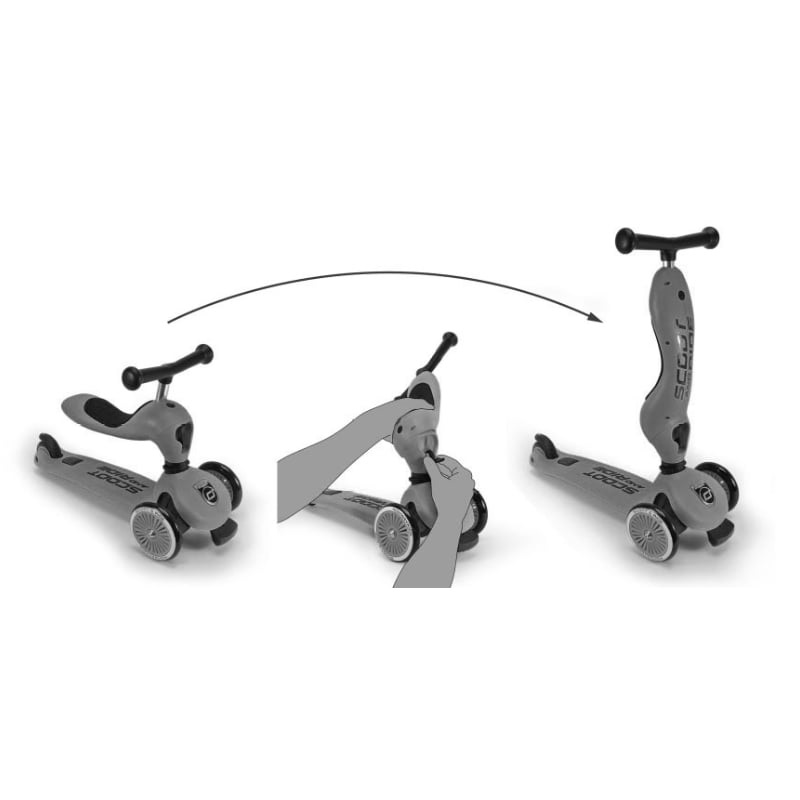 Scoot & Ride Highwaykick 1 dječiji romobil 2u1, Ash – prikaz 4