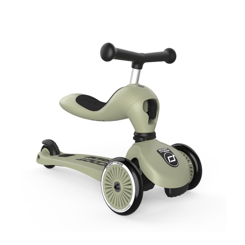 Scoot & Ride Highwaykick 1 dječiji romobil 2u1, Olive – prikaz 2