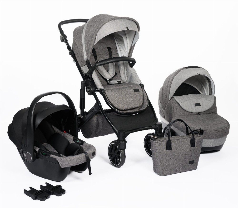 FreeON Trio Comfort modularna dječija kolica 3 u 1, siva