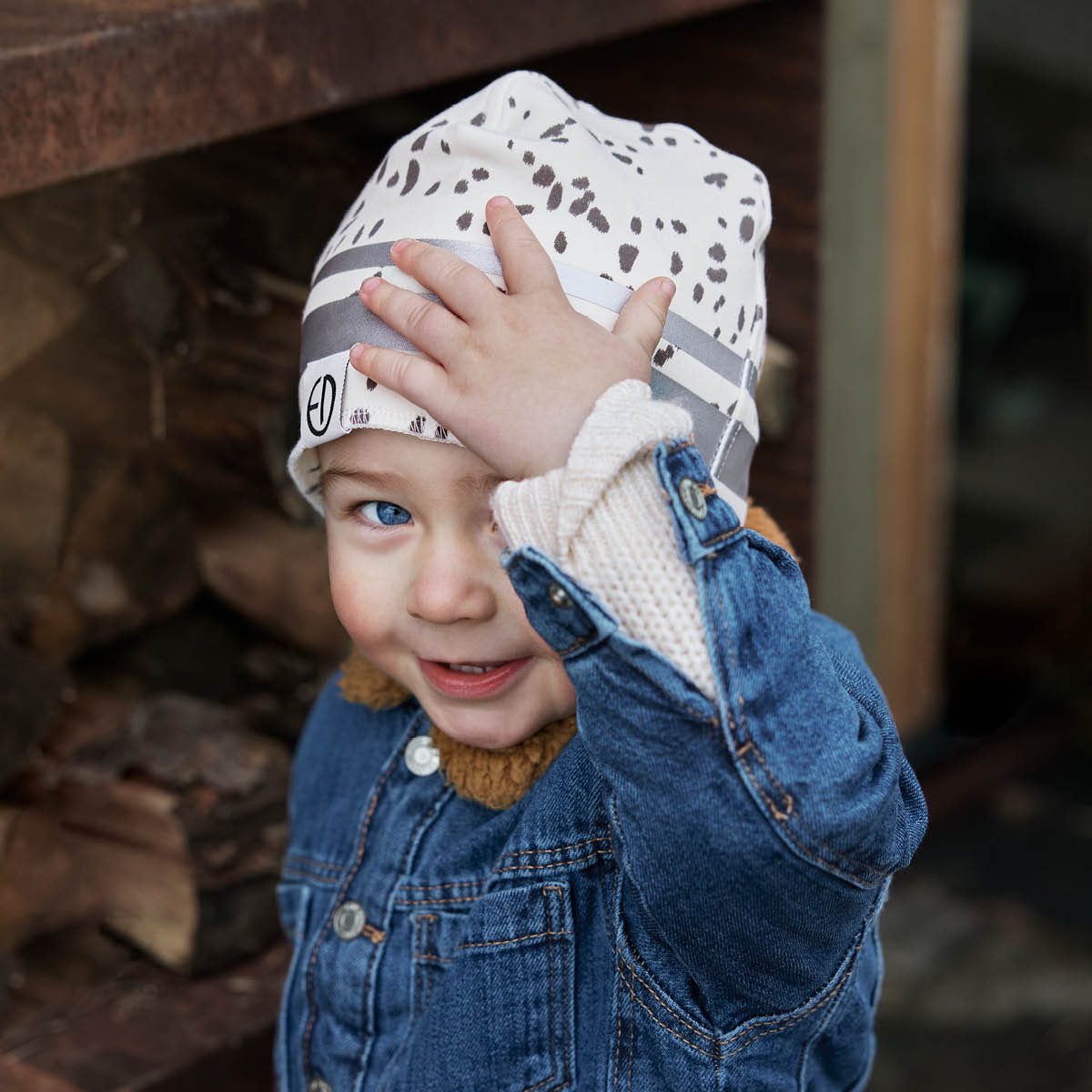 Elodie Zimska kapa 0–6m, Dalmatian Dots