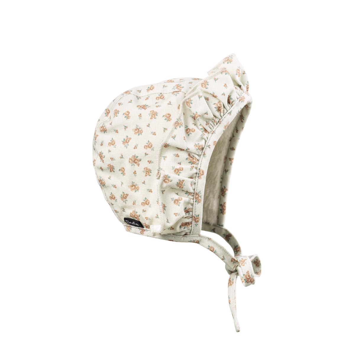 Elodie Winter Bonnet – zimska kapica za bebe 0–3m, Autumn Rose