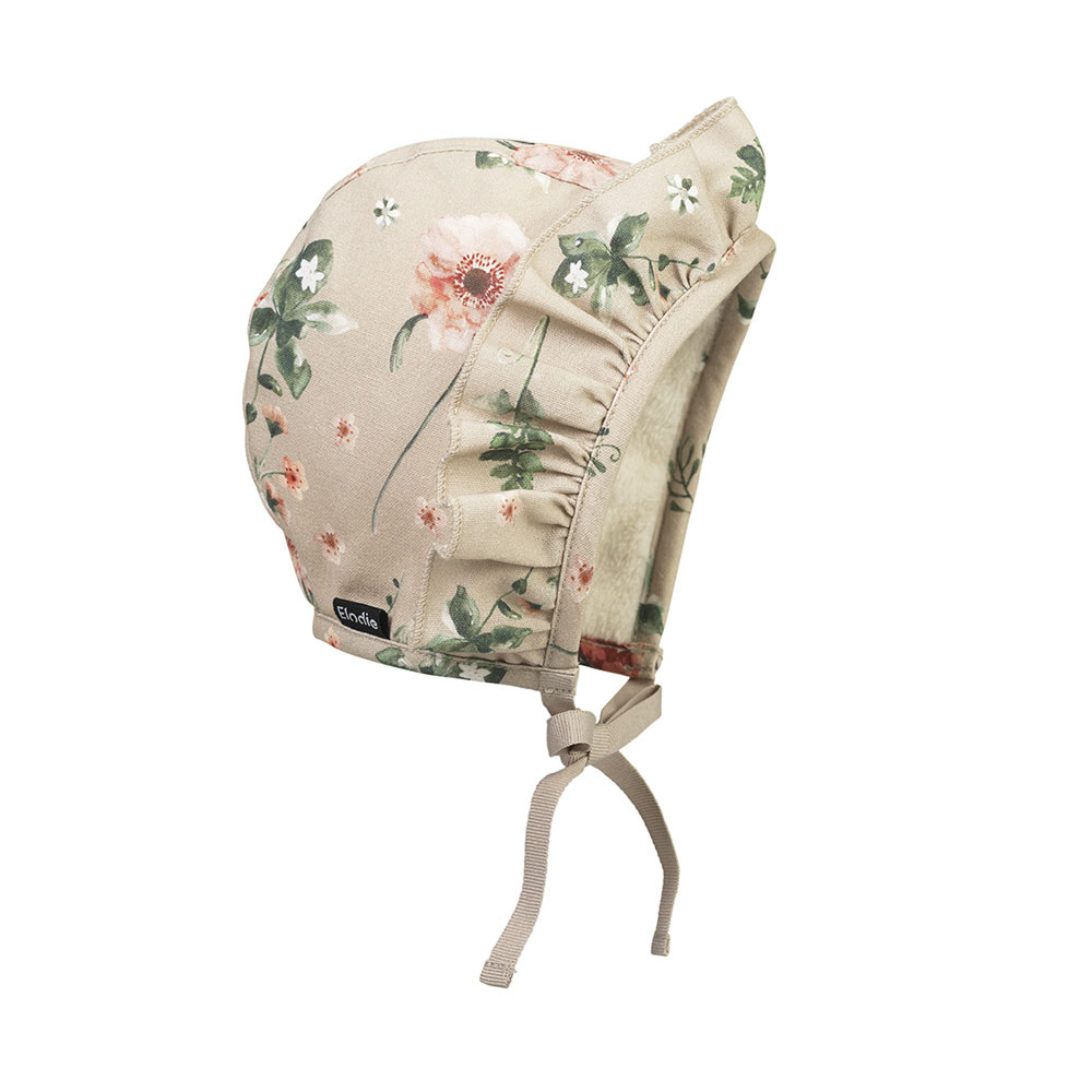 Elodie Winter Bonnet – zimska kapica za bebe 0–3m, Meadow Blossom