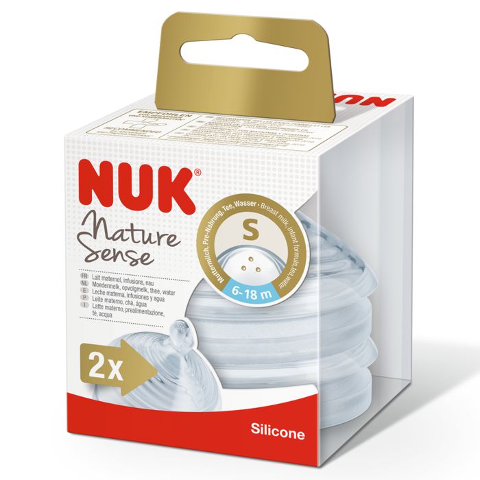 NUK Nature Sense sisač S, mala rupica, 2 kom