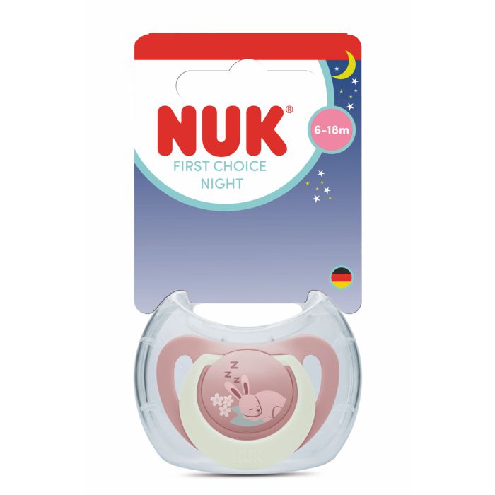 NUK First Choice Night duda 6-18m, roza – detalj 2