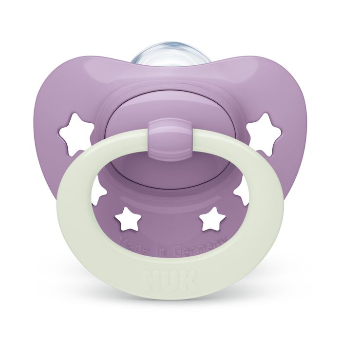 NUK First Choice Classic Dan & Noć duda 2 kom 6-18m, lila – detalj 3