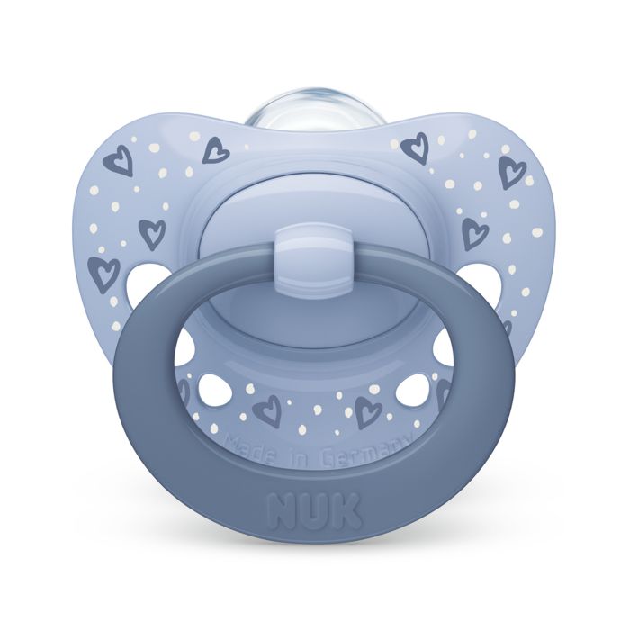 NUK First Choice Classic Dan & Noć duda 2 kom 0-6m, plava – detalj 2