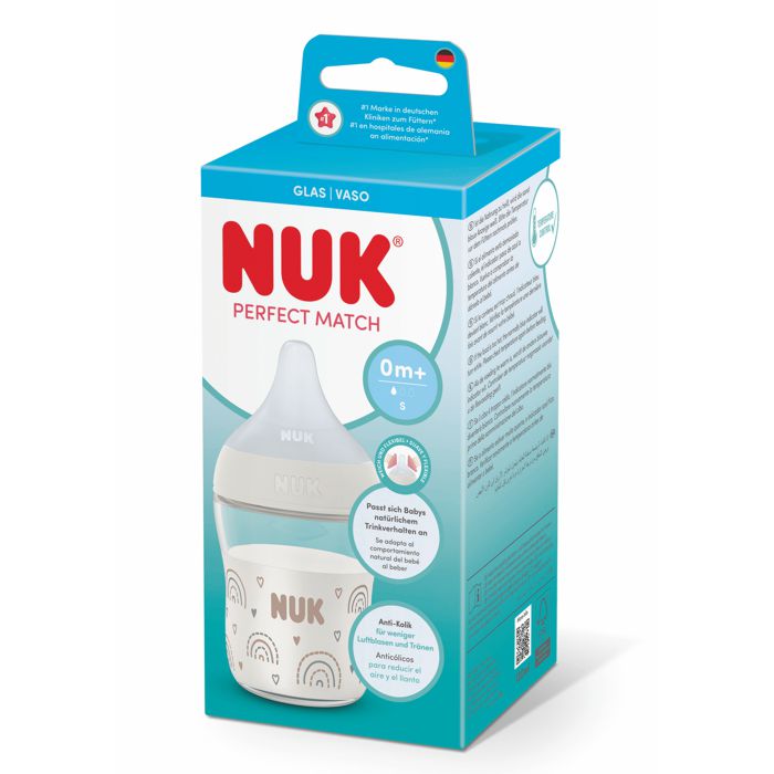 NUK Perfect Match staklena bočica 120 ml 0m+, duga – detalj 3