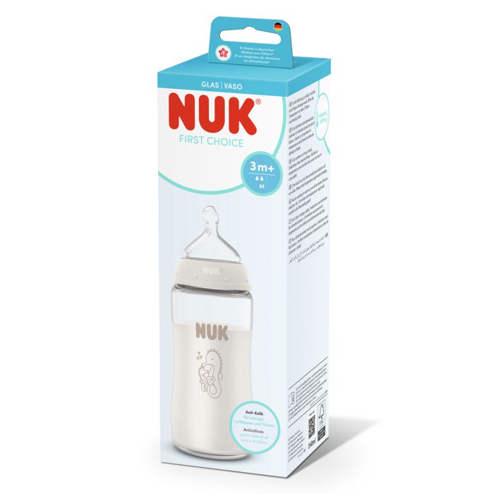 NUK First Choice staklena bočica sa indikatorom temperature 240 ml – detalj 3
