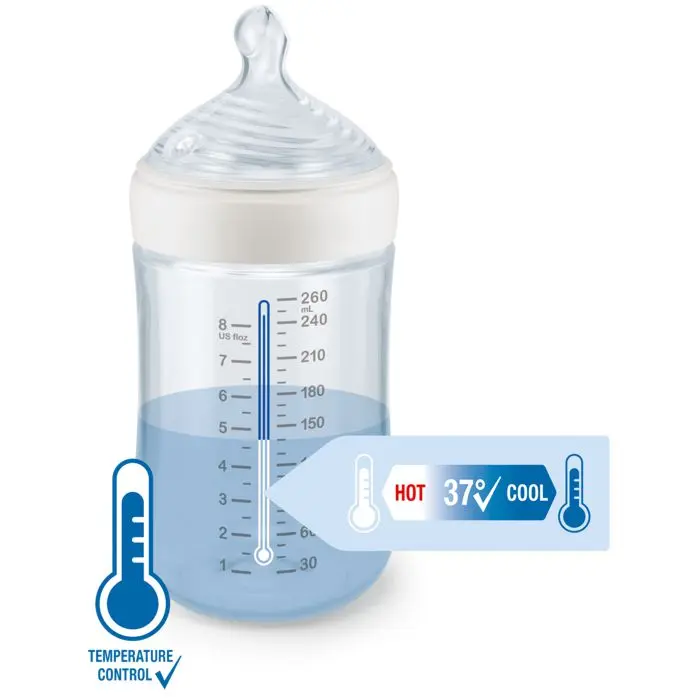 NUK For Nature PP bočica sa indikatorom temperature 150 ml 0m+, zelena – detalj 2