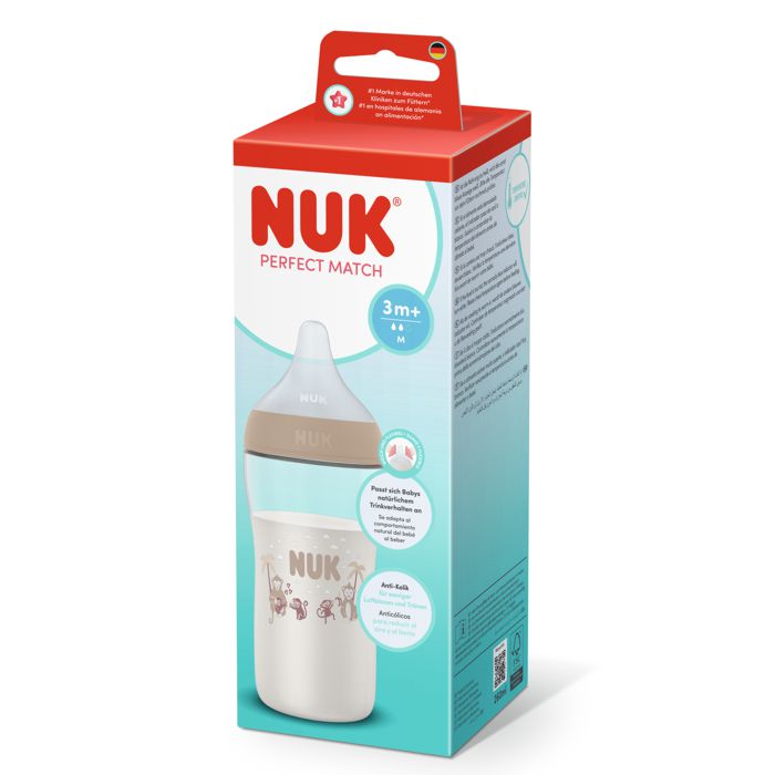 NUK Perfect Match bočica 260 ml 3m+, bež – detalj 3
