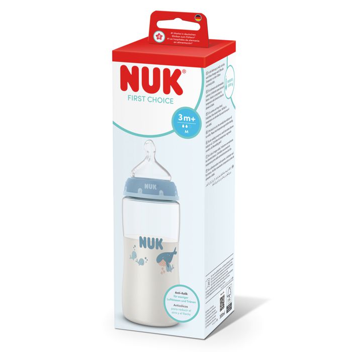 NUK First Choice bočica sa indikatorom temperature 300 ml, plava – detalj 3