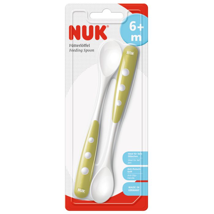 NUK plastična kašikica 2 kom 6m+, zelena – detalj 2