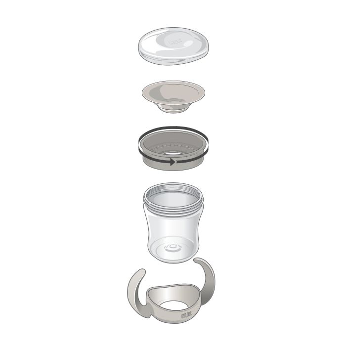 NUK Mini Magic Cup 160 ml 6m+, crvena – detalj 3