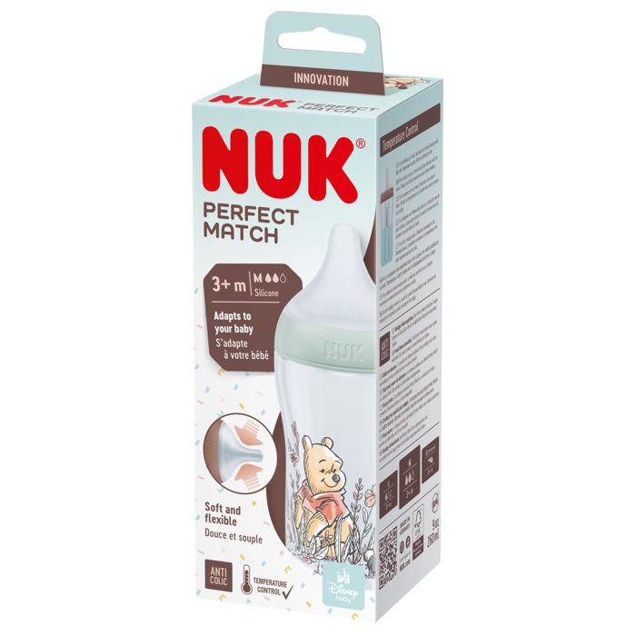 NUK Perfect Match bočica 260 ml 3m+, Winnie the Pooh – detalj 3