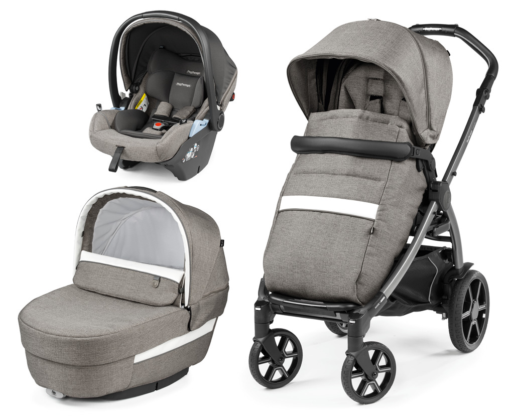 Peg Perego dječija kolica 3 u 1 Book Lounge modularni sistem City siva
