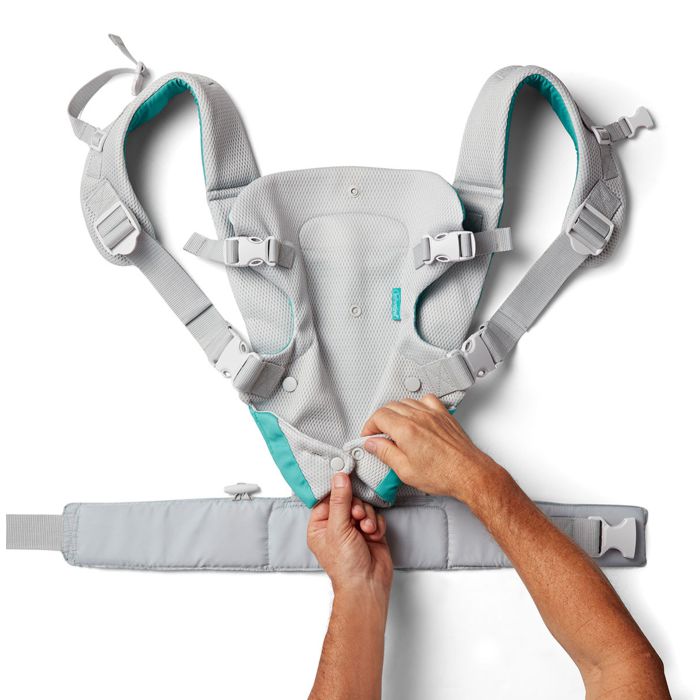 Infantino Flip 4 u 1 Airy siva nosiljka za bebe, 3,5-14,5 kg – detalj 4