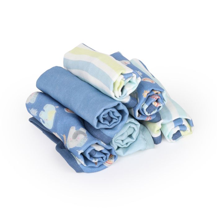 Jungle baby set za prvi otisak bebe, slonić plavi - poklon set za bebe – detalj 3