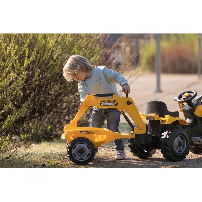 Smoby dječiji traktor Builder Max s bagerom i prikolicom na pedale – detalj 2
