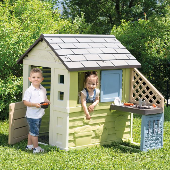 Smoby kućica Pretty s ljetnom kuhinjom i kliznom roletom – detalj 2
