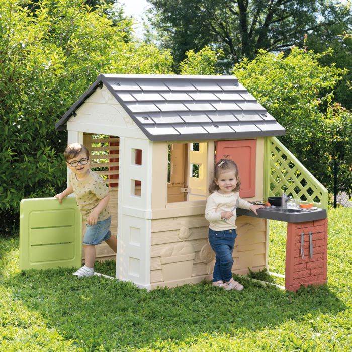 Smoby kućica Nature s ljetnom kuhinjom, bež – detalj 2