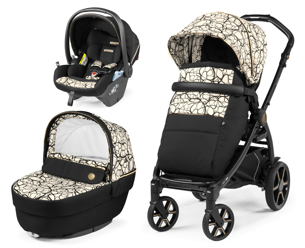 Peg Perego dječija kolica 3 u 1 Book Lounge modularni sistem Graphic Gold