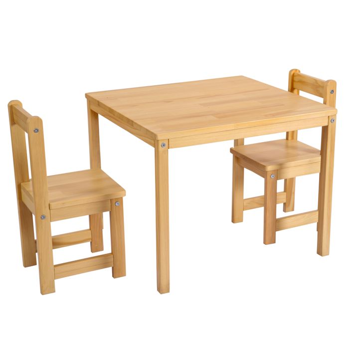 Kukka dječiji set stol i dvije stolice od punog drveta, 3-7 god. – detalj 4