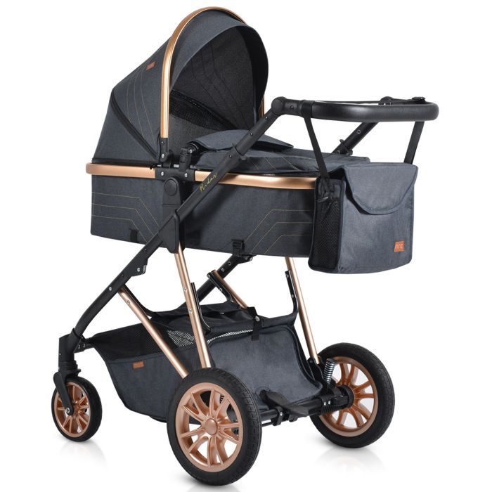 Moni dječija kolica 2 u 1 Midas, black – detalj 3