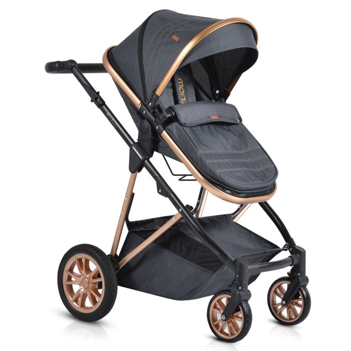 Moni dječija kolica 2 u 1 Midas, black – detalj 4