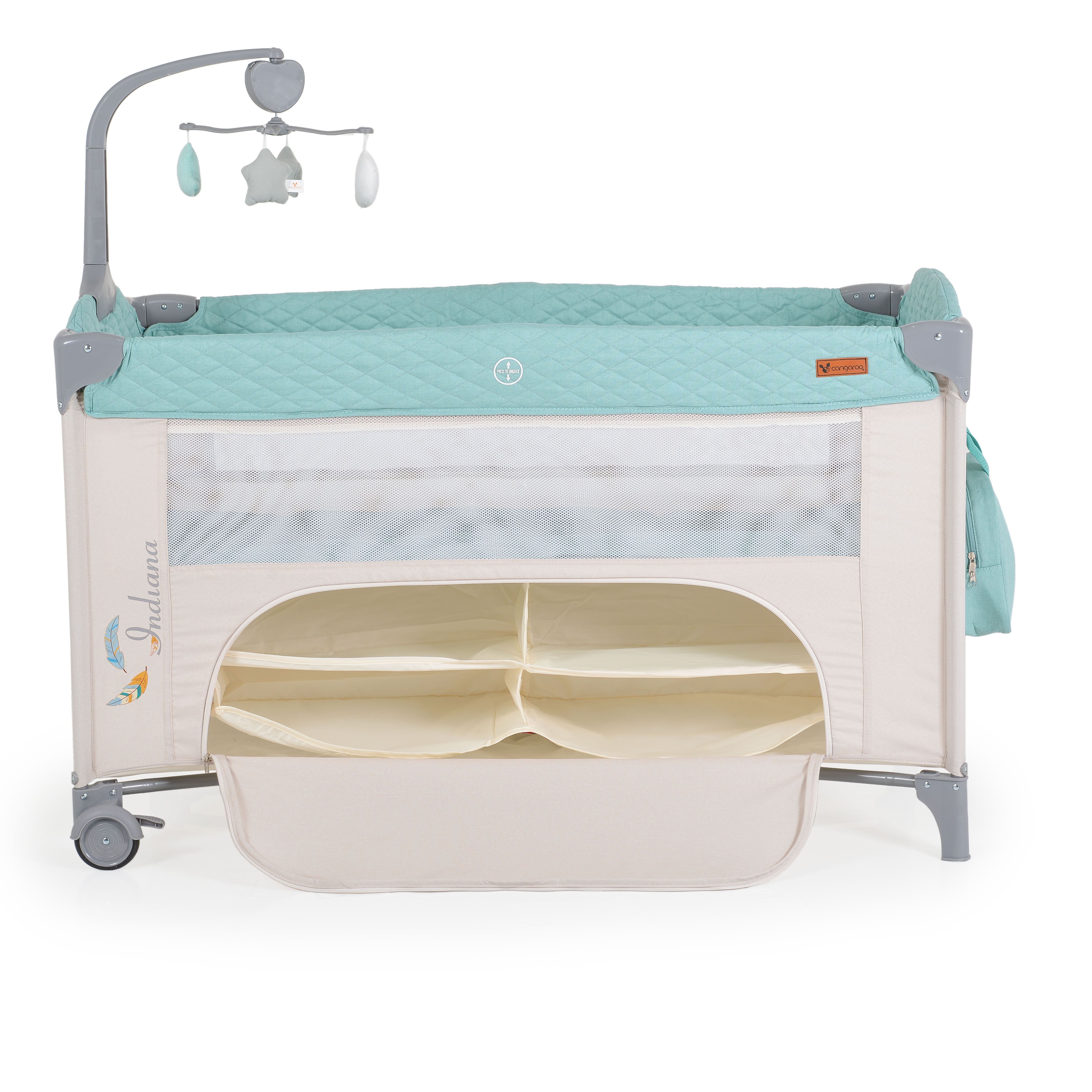 Cangaroo vikend krevet Indiana, Mint – detalj 2