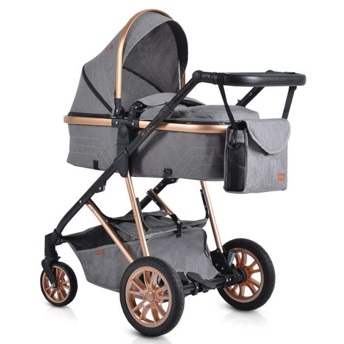 Moni dječija kolica 3 u 1 Midas, grey – detalj 2