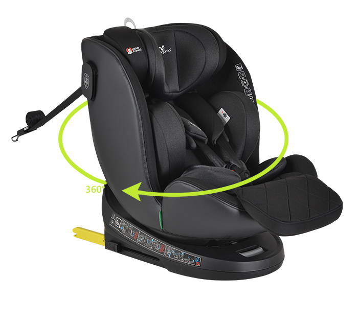 Cangaroo autosjedalica Castor i-Size, 40-150 cm, crna – detalj 2