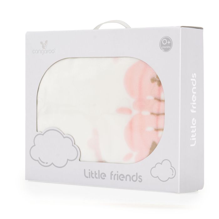 Cangaroo dekica za bebe Little friends, ružičasta – detalj 4