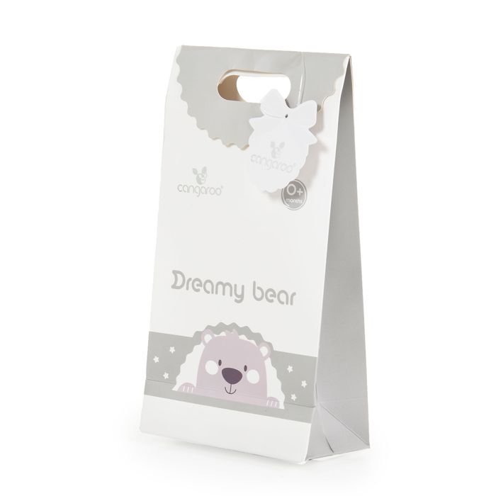 Cangaroo dekica za bebe Dreamy bear, siva – detalj 2