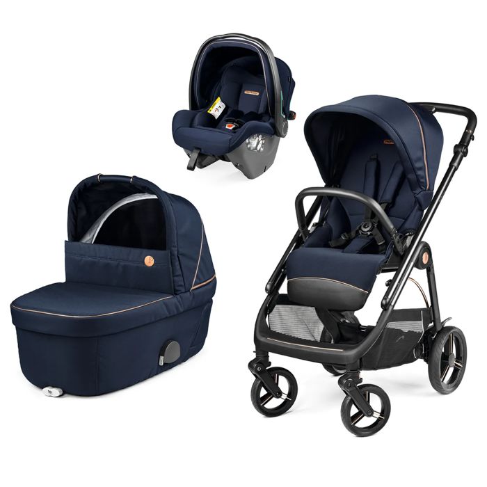 Peg Perego dječija kolica 3 u 1 Veloce Brio SLK plava Shine
