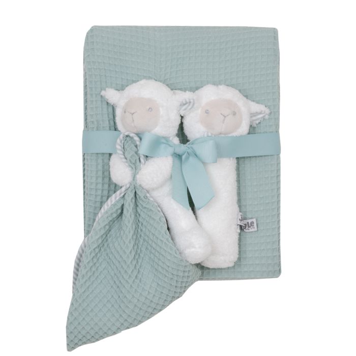Jungle baby set dekica, tješilica i skviker - poklon set za bebe plava