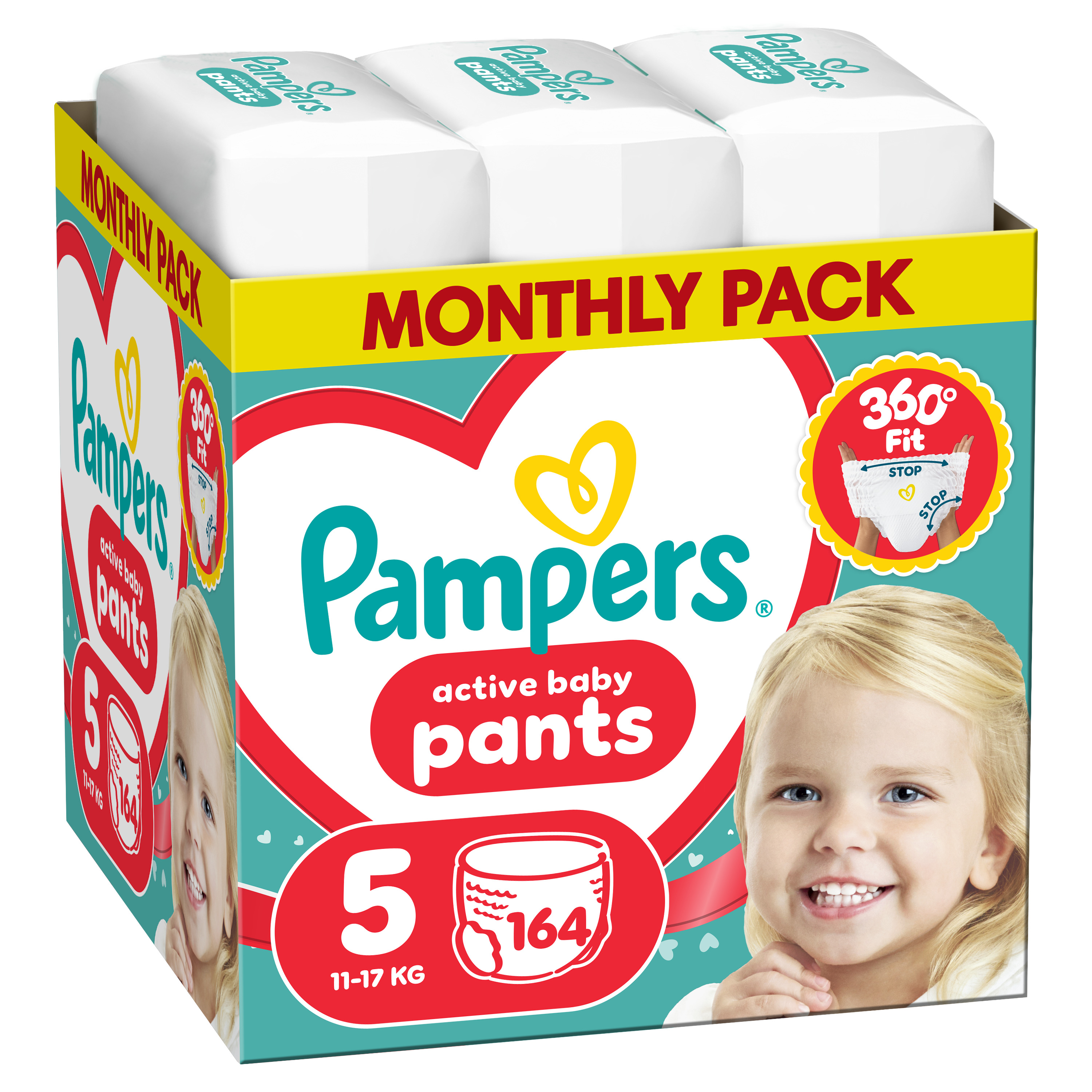 Pampers Pants pelene gaćice veličina 5 (Junior) Mega Box 164 kom (11–17 kg)