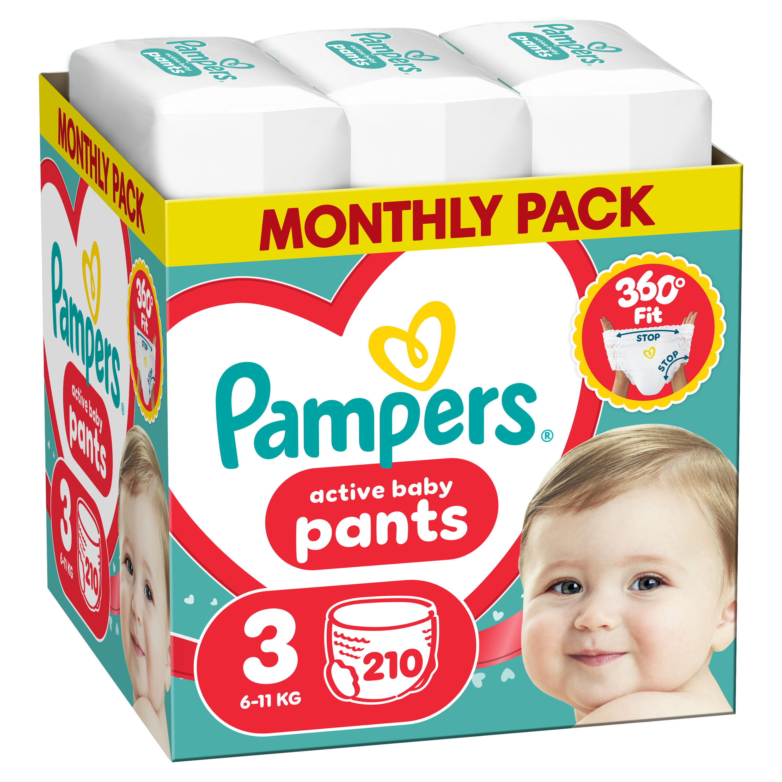 Pampers Pants pelene gaćice veličina 3 (Midi) Mega Pack 210 kom (6–11 kg)
