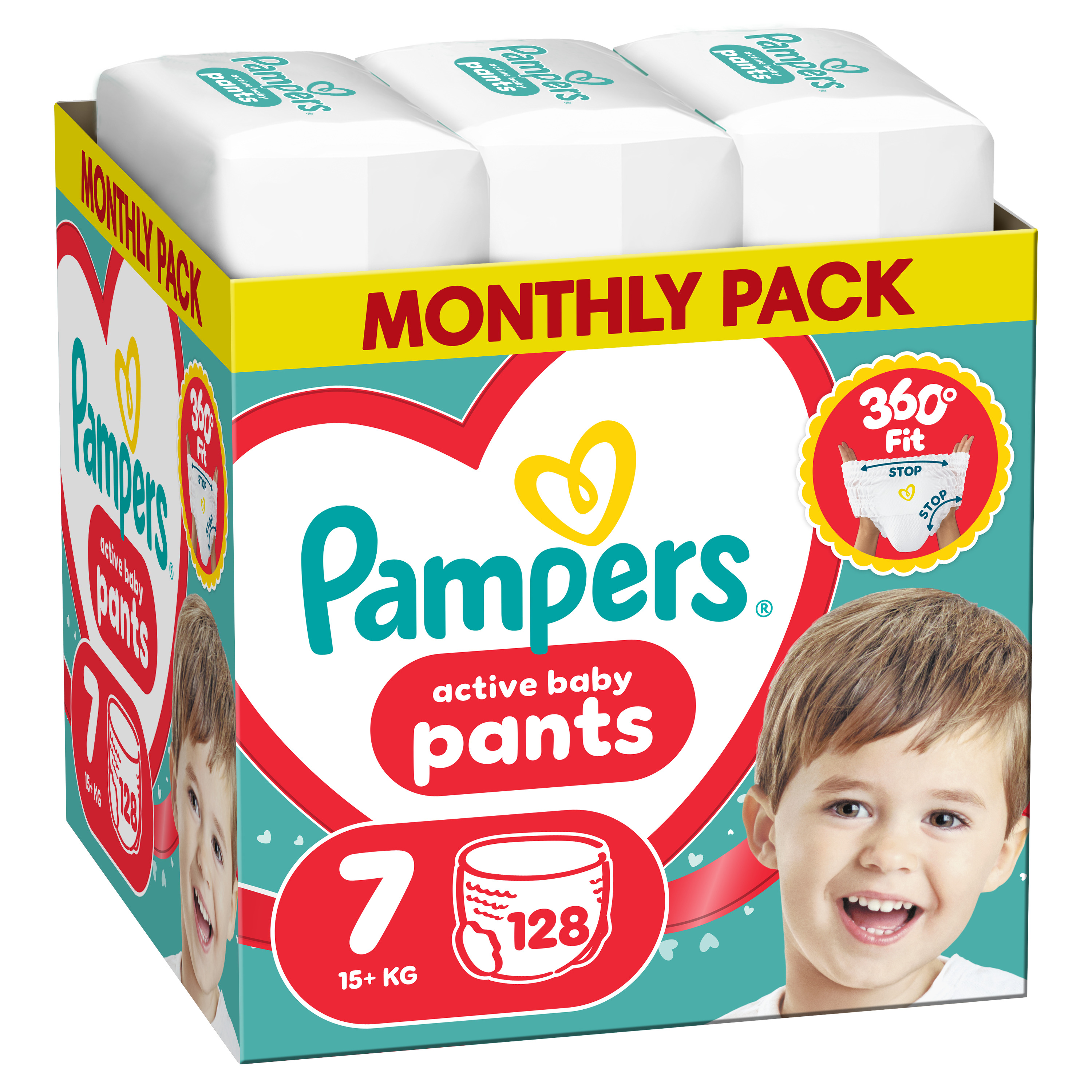 Pampers Baby Dry Pants pelene gaćice veličina 7 Mega Pack 128 kom (15 + kg)