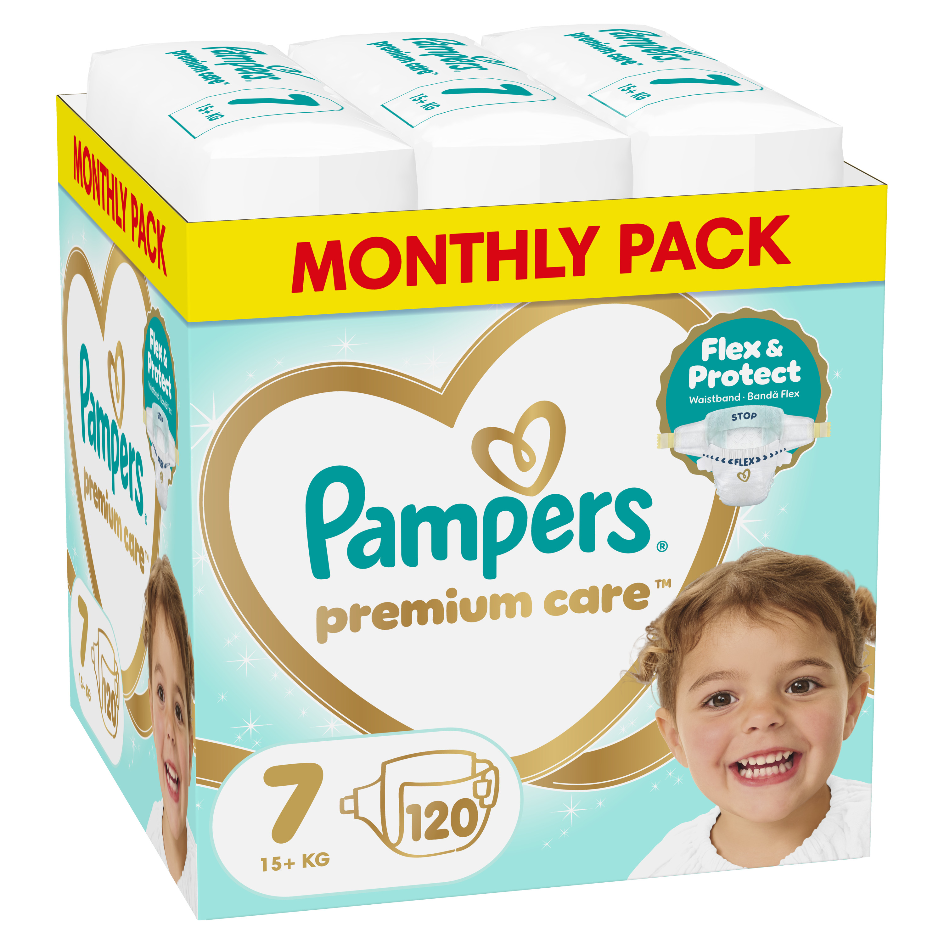 Pampers Premium Care pelene veličina 7 Mega Pack 120 kom (15 + kg)