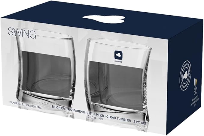 Leonardo set čaša za piće SWING 2/1, 355 ml, crvena i šampanjac / 070701 – detalj