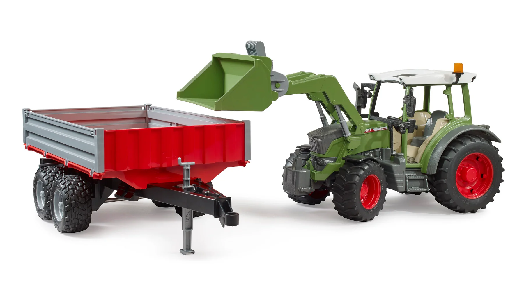 Bruder Fendt Vario 211 s utovarivačem i prikolicom 2182 – prikaz 4