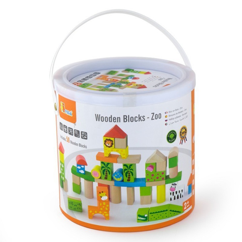 Viga drvene kocke životinje 50286
