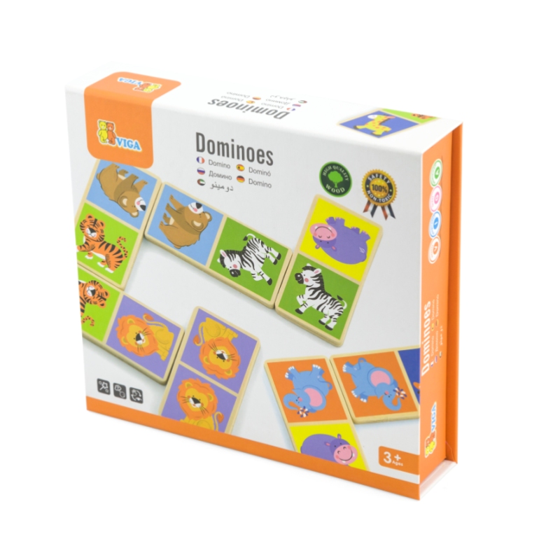 Viga drveni set domino - divlje životinje 51307