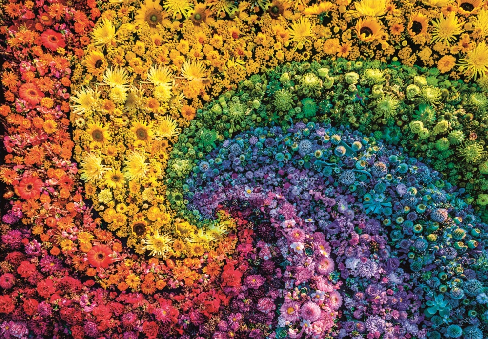 Clementoni puzzle whirl colorboom 1000/1 u upotrebi