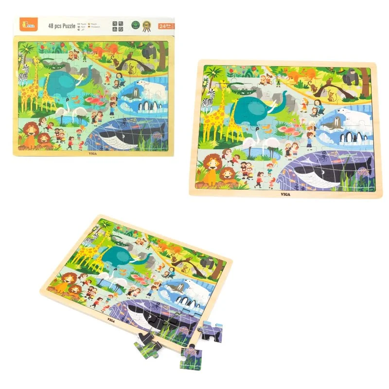 Viga drvene puzzle zoo 48 komada 44587