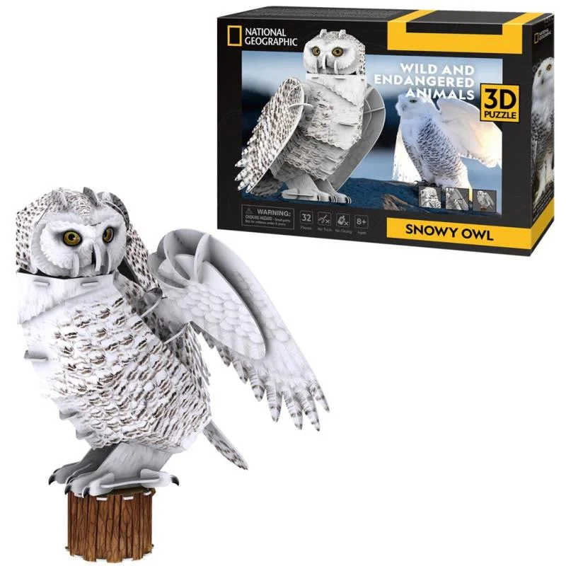 CubicFun 3D puzzle snježna sova ds1079h / CBF210793